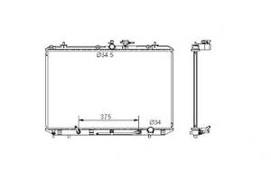 Радиатор охлаждения TOYOTA Highlander (08-) Glyser 372987