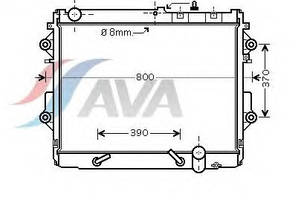 Радиатор охлаждения TOYOTA Landcruiser 200 (09-) Glyser 372490