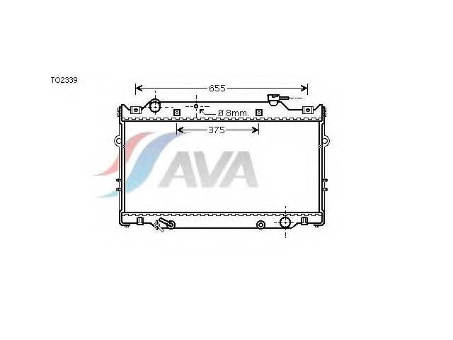 Радиатор охлаждения TOYOTA Landcruiser 80 (90-) Glyser 372339