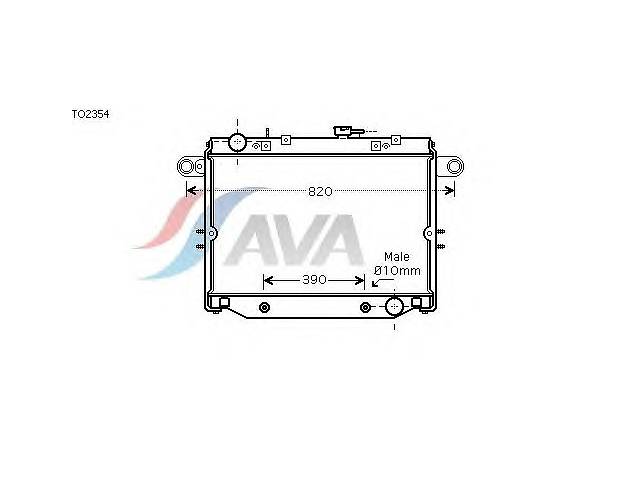 Радиатор охлаждения TOYOTA Landcruiser100(98-) Glyser 372354