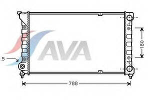 Радіатор охолодження VOLKSWAGEN PassatIII(88-) Glyser 382066