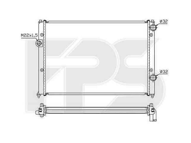 Радиатор охлаждения VW PASSAT 1988-1993 (B3) FP 74 A446-X