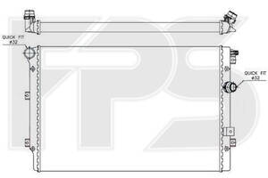 Радиатор охлаждения VW Tiguan (07-15) МКПП, АКПП (FPS) FP 74 A320