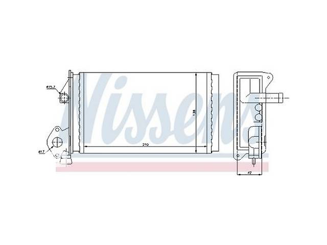 Радиатор отопления AUDI 50 (86) / VW POLO (86) / VW DERBY (86) / VW ILTIS (183) 1974-1994 г.