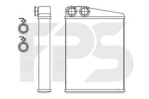 Радиатор печки Mercedes ML-Class W164, GL-Class W164 (2005-2011) (AVA) FP 46 N147