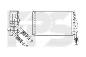 Радиатор печки RENAULT KANGOO, NISSAN KUBISTAR 1997-2009 FP 56 N158