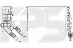 Радиатор печки RENAULT KANGOO, NISSAN KUBISTAR 1997-2009 FP 56 N158