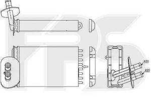 Радиатор печки VW T4 1990-2003 (кроме CARAVELLE 1996-) FP 74 N172