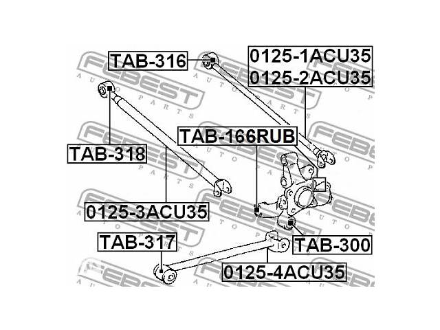 Сайлентблок задней цапфы LEXUS RX (_U3_) / TOYOTA CAMRY (_V1_) 1989-2013 г.