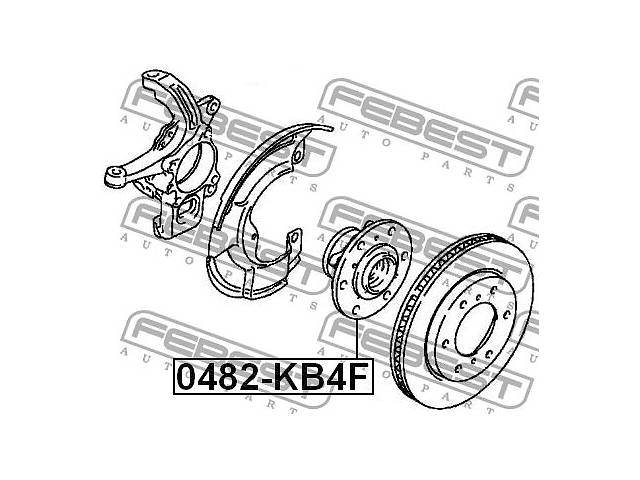 Ступица передняя MITSUBISHI L 200 / TRITON (KA_T, KB_T) 2004-2016 г.