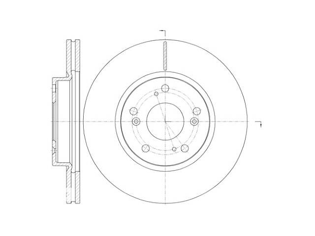 Тормозной диск BYD G6 / BYD F6 / BYD SIRUI / HONDA FR-V (BE) / HONDA STREAM (RN) 2001-2014 г.