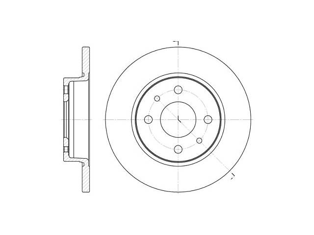 Тормозной диск MOSKVICH 412 / LADA 111 (2111) / LADA 112 (2112) / LADA 110 (2110) 1971-2013 г.