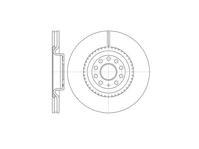 Тормозной диск VW CC (358) / AUDI A3 (8P1) / AUDI TT (8N3) / VW PASSAT (3C2) 1998-2017 г.