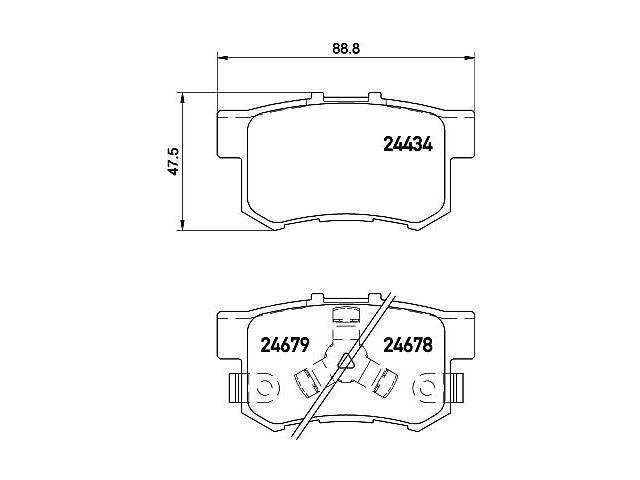 Тормозные колодки дисковые ACURA RDX / HONDA CROSSTOUR / HONDA CR-V IV (RM_) 2006- г.