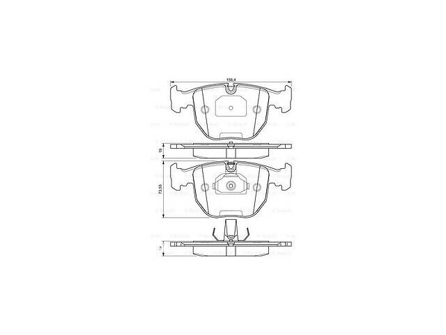 Тормозные колодки к-кт. BMW 5 (E39) / BMW 7 (E38) / BMW X5 (E53) 1994-2006 г.