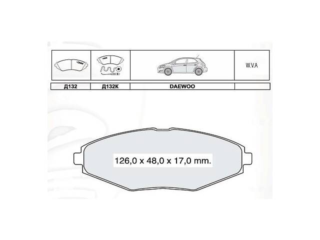 Тормозные колодки к-кт. CHANGAN BENNI / CHERY QQ (QQ3) / CHEVROLET SPARK 1997-2014 г.