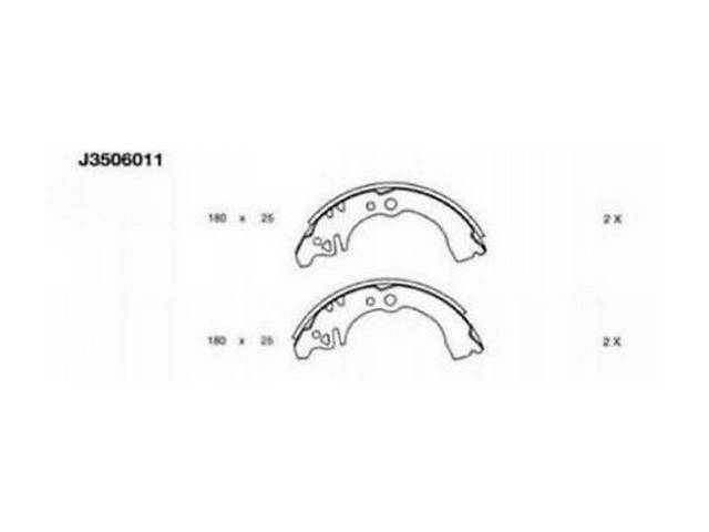 Тормозные колодки к-кт. GEELY HQ SRV / GEELY HAOQING / DAIHATSU CHARADE III 1987-2008 г.