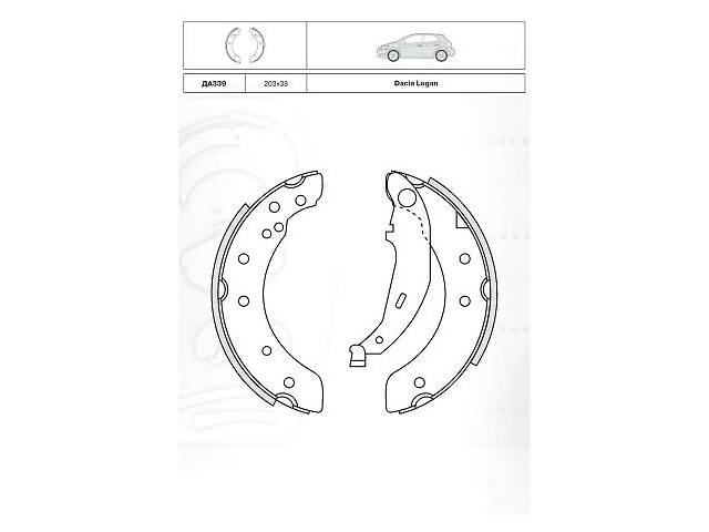 Тормозные колодки к-кт. LIFAN 520 / LIFAN 520i / DACIA SANDERO / CITROEN 1990-2014 г.