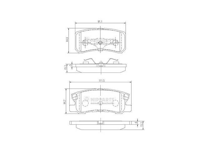 Тормозные колодки к-кт. PEUGEOT 4008 / CITROEN C4 AIRCROSS 1996-2013 г.