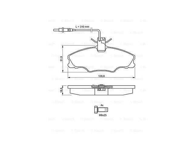 Тормозные колодки к-кт. PEUGEOT 406 (8B) / PEUGEOT 406 Break (8E/F) 1995-2005 г.