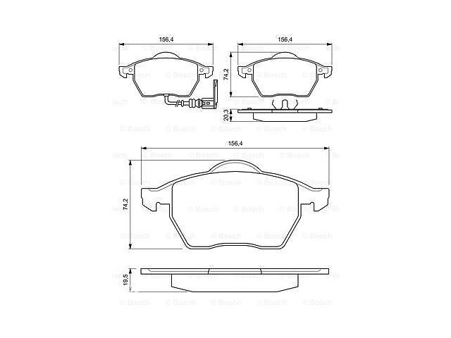 Тормозные колодки к-кт. VW BORA / VW POLO (9N_) / AUDI TT (8N3) 1988-2014 г.