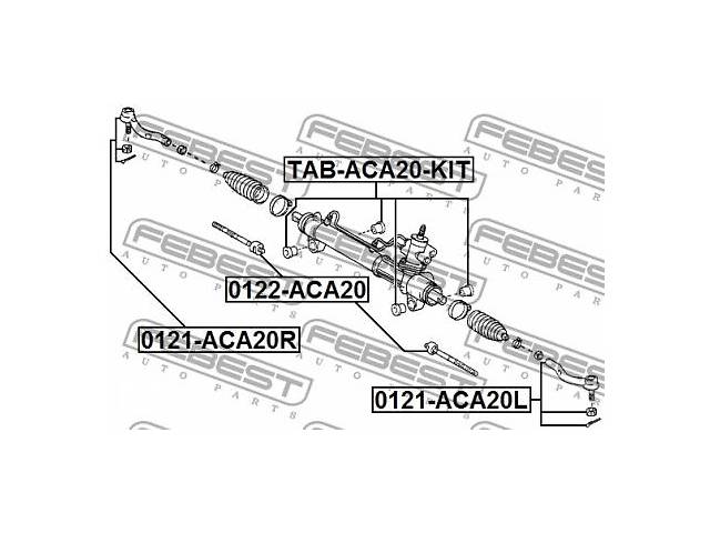 Тяга рулевая TOYOTA ISIS (_M1_)/TOYOTA RAV 4 II (_A2_)/TOYOTA WISH вэн (_E2_) 2000-2005 г.