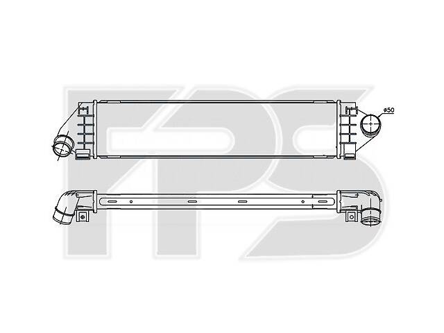 Интеркулер Ford Mondeo IV, Kuga I, Focus II, Volvo S60 II, S80 II, V60, V70 III FP 28 T107