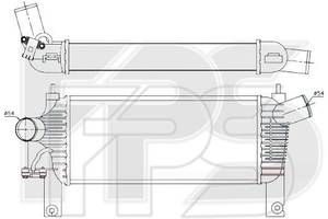 Интеркулер Nissan Pathfinder, Navara (05-14) 2.5 DCi (Nissens) FP 50 T02-X