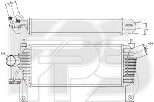 Интеркулер Nissan Pathfinder, Navara (05-14) 2.5 DCi (Nissens) FP 50 T02-X