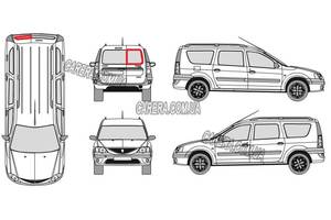 Заднее стекло RENAULT LOGAN 04-09