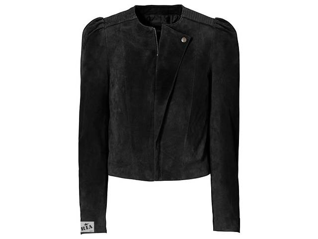 Куртка шкіряна з шкіри-велюр чорного кольору BODYFLIRT(шкіра наппа) DE