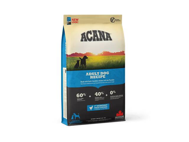 Acana Adult Dog Recipe (Акана Эдалт Дог Ресипе) сухой корм для собак всех пород и всех стадий жизни