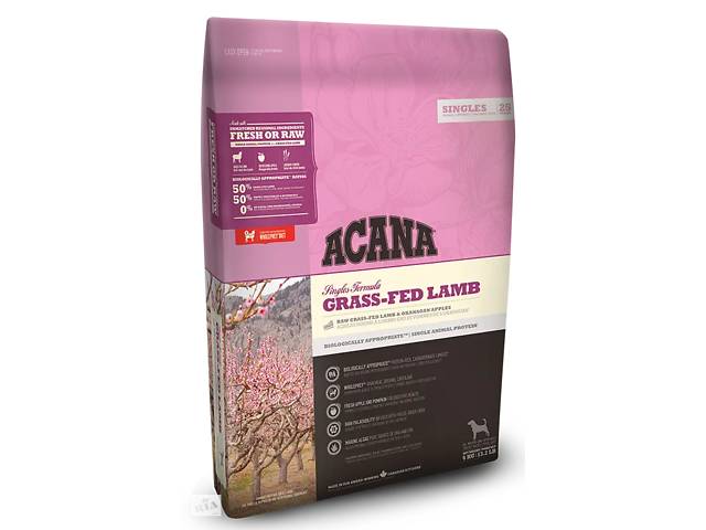 Acana Grass-Fed Lamb (Акана Гресс-Фед Ламб) сухой корм для собак всех пород 6 кг.