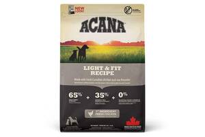Acana Light & Fit Recipe (Акана Лайт энд Фит Ресипе) сухой корм для взрослых собак с избыточным весом 2 кг