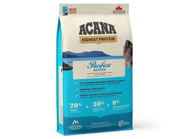 Acana Pacifica Recipe Dog (Акана Пацифика Рецип Рыба) сухой корм для собак всех пород на всех стадиях жизни