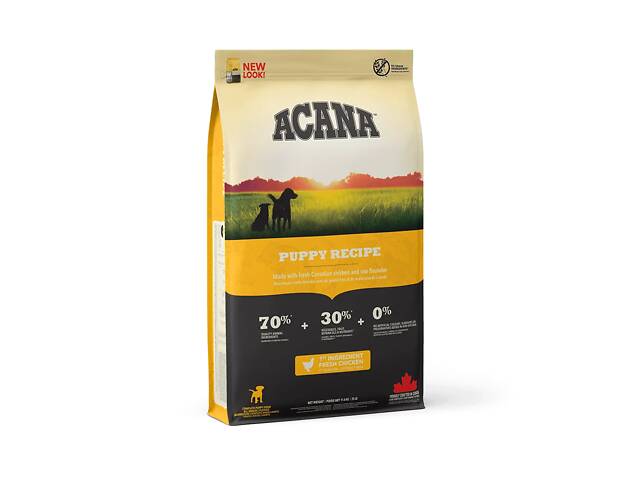 Acana Puppy Recipe (Акана Паппи Ресипе) сухой корм для щенков всех пород 17 кг.