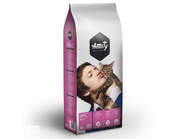 Amity ECO Cat MIX (Амити Эко Кет Микс Мяса) сухой корм для взрослых котов 20 кг