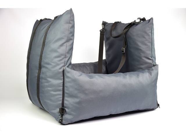 Автокрісло лежак сумка 305564 Zoobaza серый 60х50х55 см