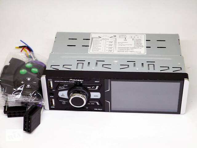 Автомагнитола Pioneer 4062T ISO - Сенсорный экран 4,1'+ RGB подсветка + DIVX + MP3 + USB + SD + Bluetooth + AV-in