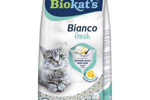 Бентонитовый наполнитель Biokat's Bianco Fresh без запаха 10 л