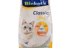 Бентонитовый наполнитель Biokat's Classic 3in1 без запаха 10 л