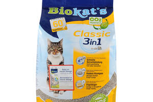 Бентонитовый наполнитель Biokat's Classic 3in1 без запаха 18 л