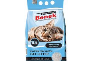 Бентонитовый наполнитель Super Benek Compact Line Natural без запаха 10 л