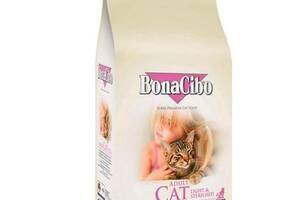 BonaCibo Adult Cat Light Sterilized (Бонасибо Стерилизед Курица Рис Анчоусы) корм для котов стерилизованных