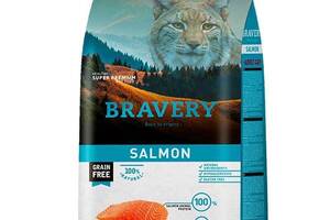 Bravery Salmon Adult Cat (Бравери Эдалт Кет Лосось) сухой беззерновой корм для котов 7 кг