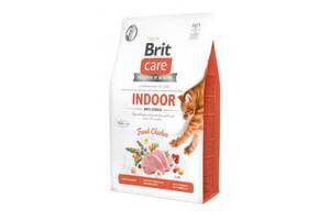 Brit Care Cat Grain Free Indoor Anti stress (Брит Кеа Анти Стресс) сухой беззерновой корм для домашних котов 7 кг.