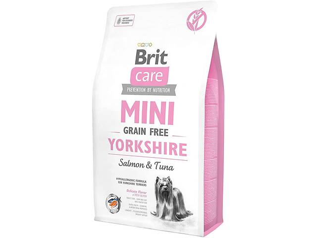 Brit Care Mini Grain Free Yorkshire (Брит Кеа Мини) сухой беззерновой корм для собак породы йоркширский терьер 2 кг.