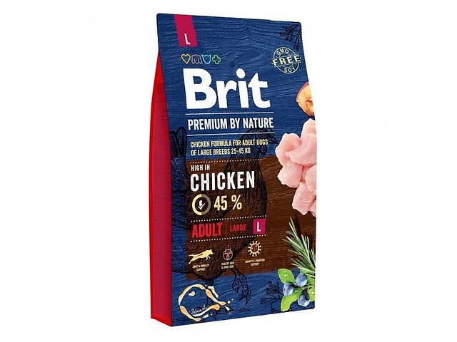 Brit (Чехия) Сухой корм Brit Premium Adult L 8 kg (для взрослых собак крупных пород)