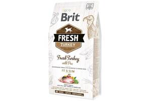 Brit Fresh Turkey With Pea Light Fit Slim Adult (Брит Фреш Фит Слим Индейка) корм для собак с лишним весом 2.5 кг.