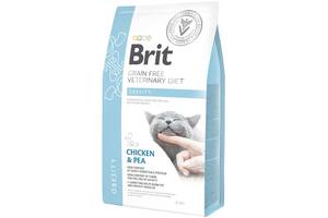 Brit GF Veterinary Diet Cat Obesity (Брит Ветеринари Диет Обесити) беззерновой корм для котов при ожирении 2 кг